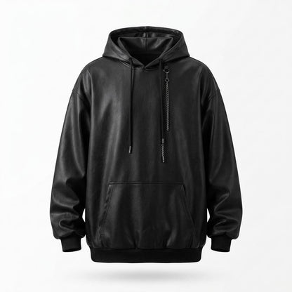 Gentleman Code - Zuzak | Weitgeschnittener Leder Hoodie Unisex