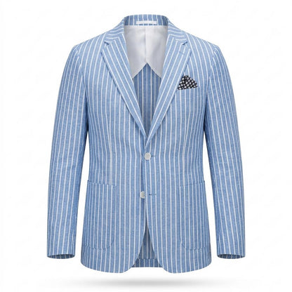 Gentleman Code - Dusem | Gestreift Tailliert Sakko Herren