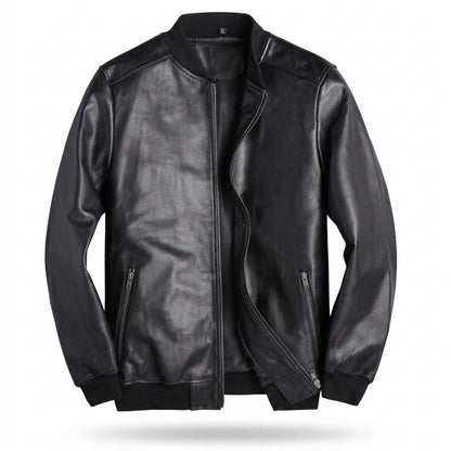 Gentleman Code - Libum | Gefüttert Genarbt Lederjacke Herren