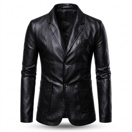 Gentleman Code - Mabol | Taillierte Geknöpfte Lederjacke Herren