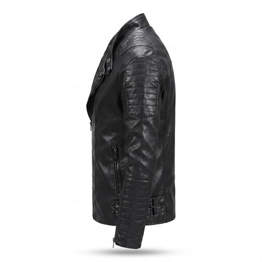 Gentleman Code - Yiwal | Asymmetrisch Gesteppt Lederjacke Herren