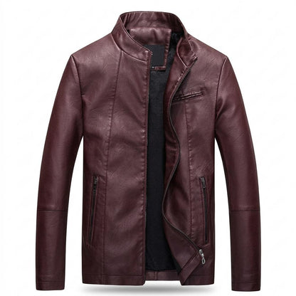Gentleman Code - Zofol | Gefüttert Tailliert Lederjacke Herren