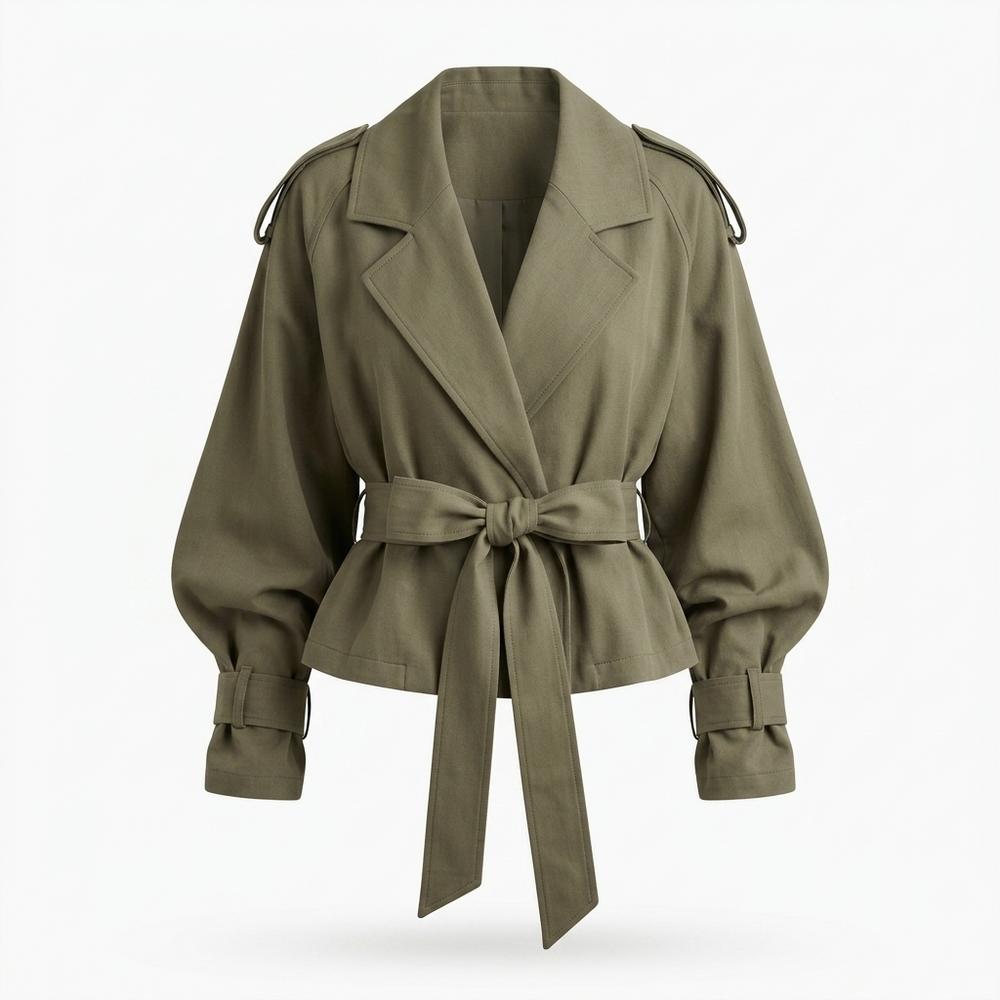 Gentleman Code - Niwom | Gegürtet Weitgeschnitten Jacke Damen
