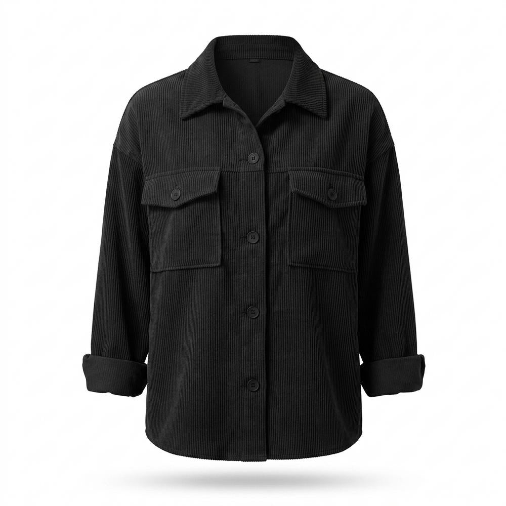 Gentleman Code - Nusav | Gerippt Geknöpft Jacke Damen