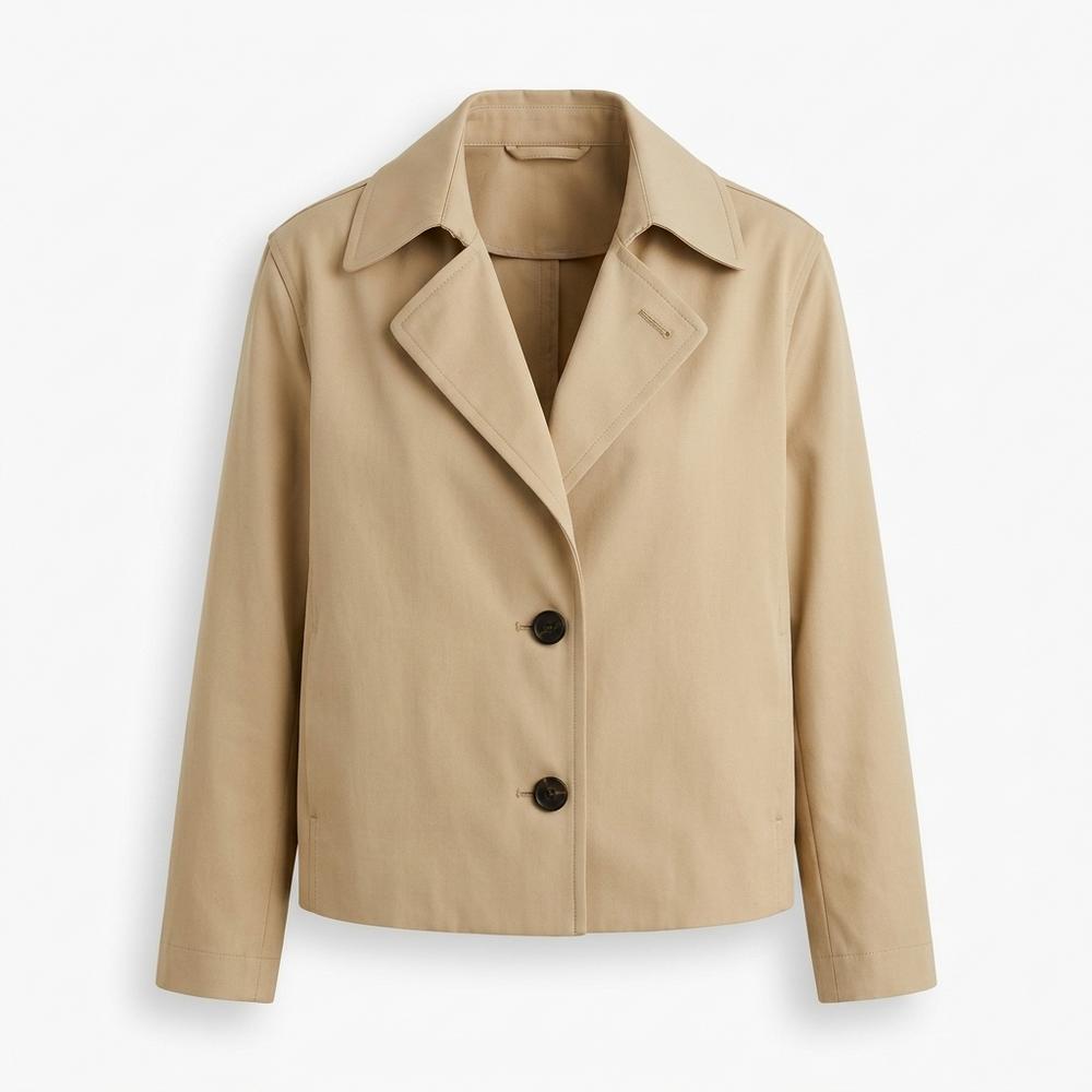 Gentleman Code - Cotit | Kurz Geschnittene Gabardine Jacke Damen