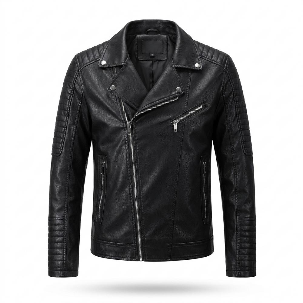 Gentleman Code - Kapas | Gesteppte Taillierte Lederjacke Herren