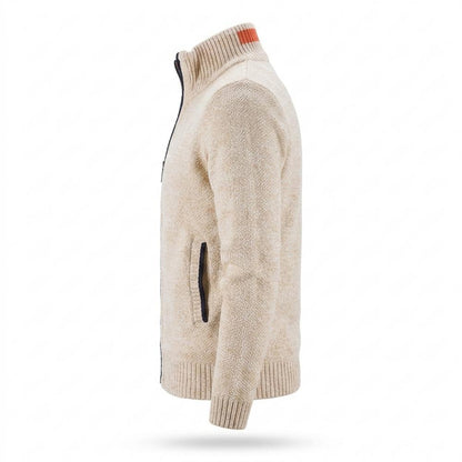 Gentleman Code - Likis | Strukturiert Gefüttert Strickjacke Herren