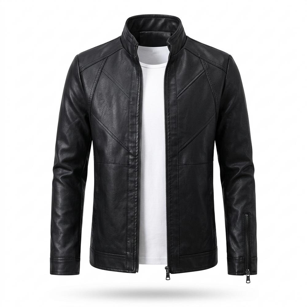 Gentleman Code - Virel | Gesteppt Tailliert Lederjacke Herren