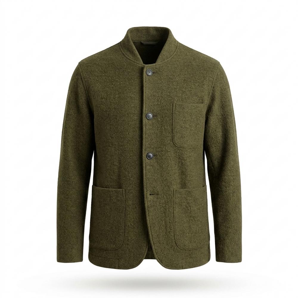 Gentleman Code - Vogum | Strukturiert Geknöpft Strickjacke Herren