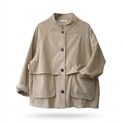 Gentleman Code - Totik | Gerippte Geknöpfte Jacke Damen