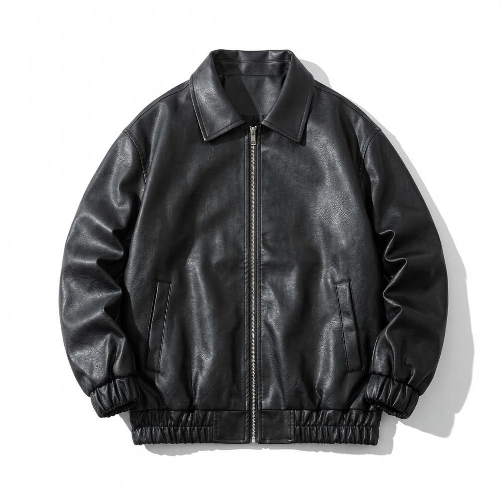 Gentleman Code - Vaner | Locker Geschnittene Matte Lederjacke Unisex