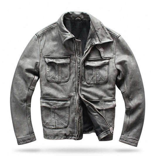 Gentleman Code - Dorum | Robust Gefüttert Lederjacke Herren