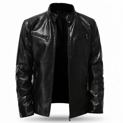 Gentleman Code - Valim | Gesteppte Taillierte Lederjacke Herren