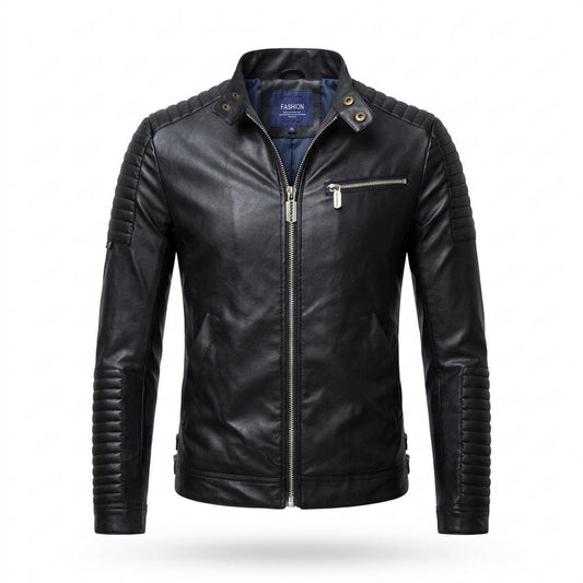 Gentleman Code - Visik | Tailliert Gesteppt Lederjacke Herren