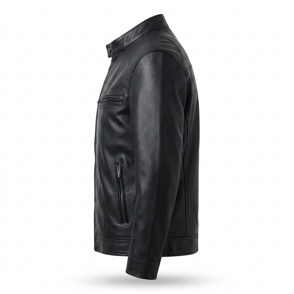 Gentleman Code - Tiral | Gefütterte Taillierte Lederjacke Herren