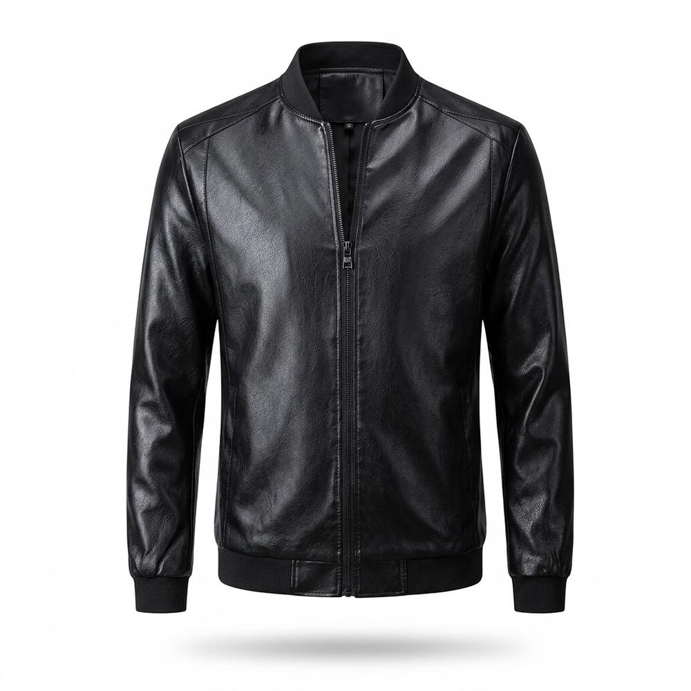 Gentleman Code - Sisud | Reißverschluss Stehkragen Lederjacke Herren