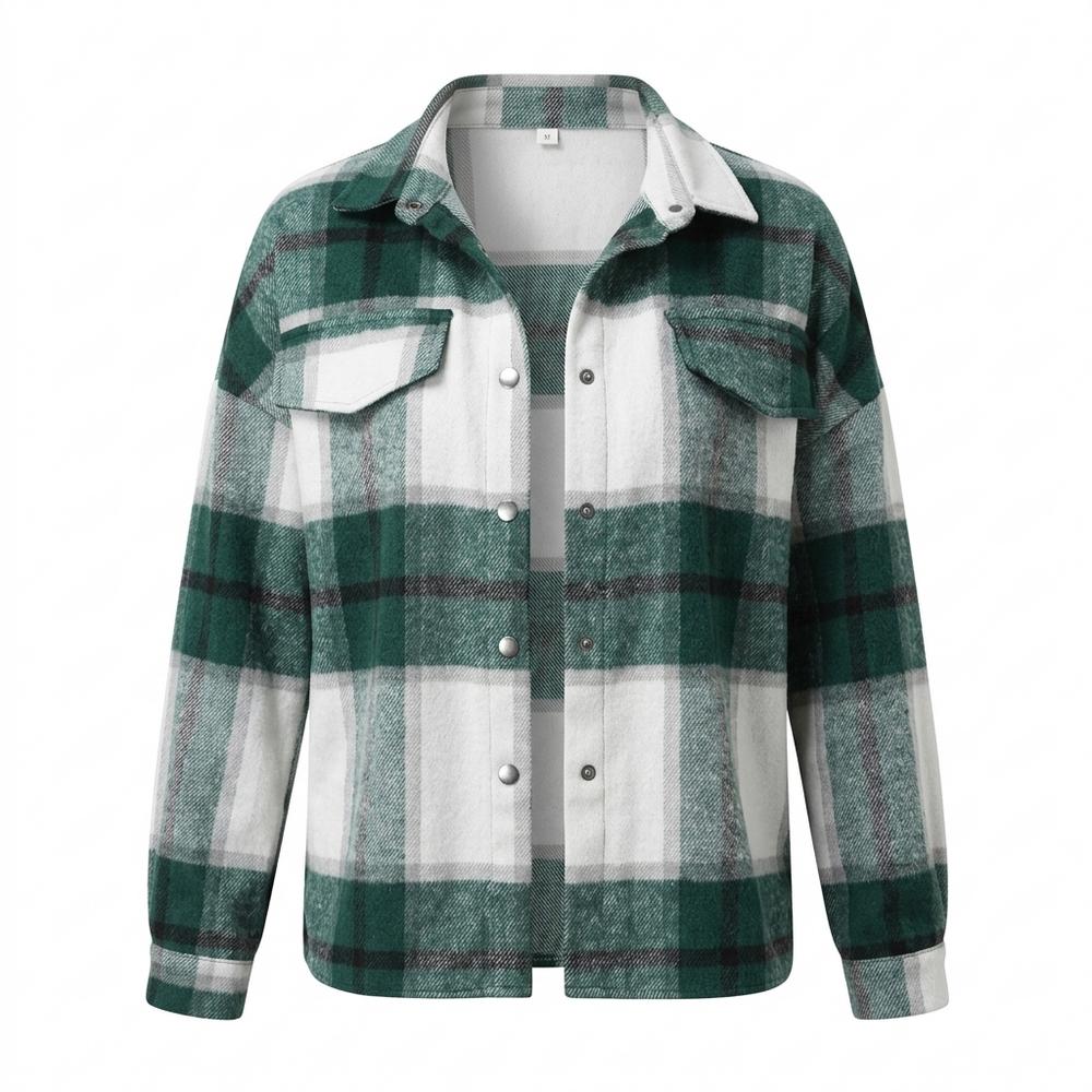 Gentleman Code - Kobal | Kariert Oversized Jacke Damen