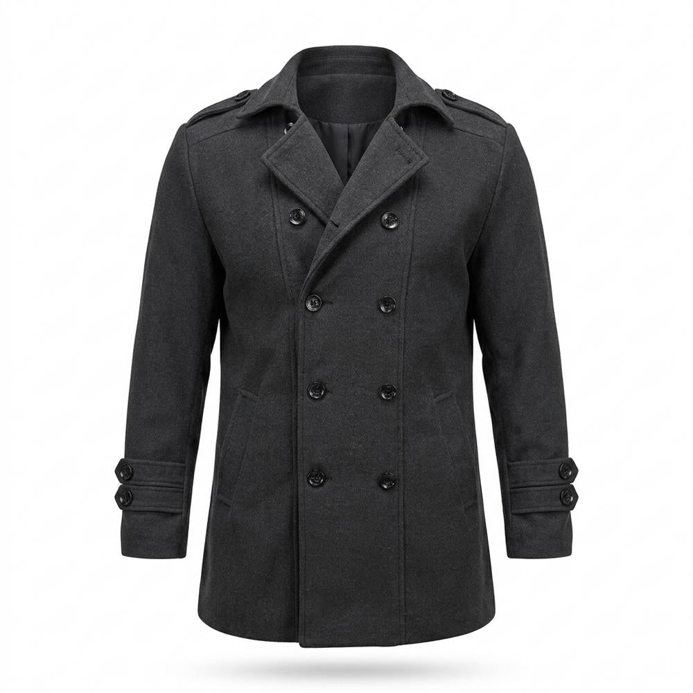 Gentleman Code - Dohor | Doppelreihiger Kurzer Mantel Herren
