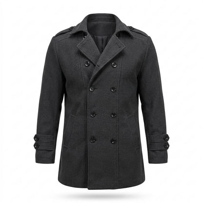 Gentleman Code - Dohor | Doppelreihiger Kurzer Mantel Herren