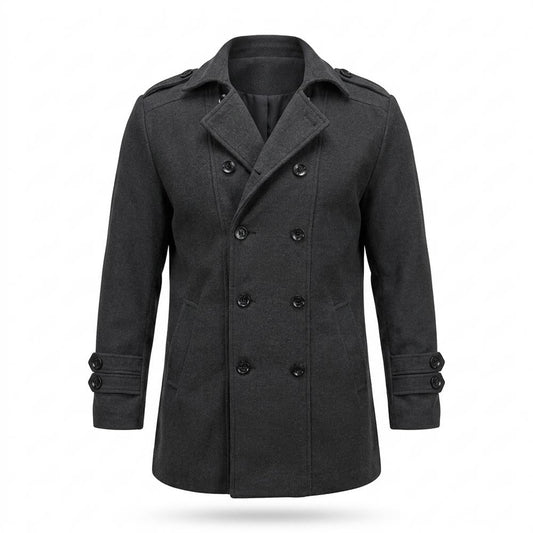 Gentleman Code - Dohor | Doppelreihiger Kurzer Mantel Herren