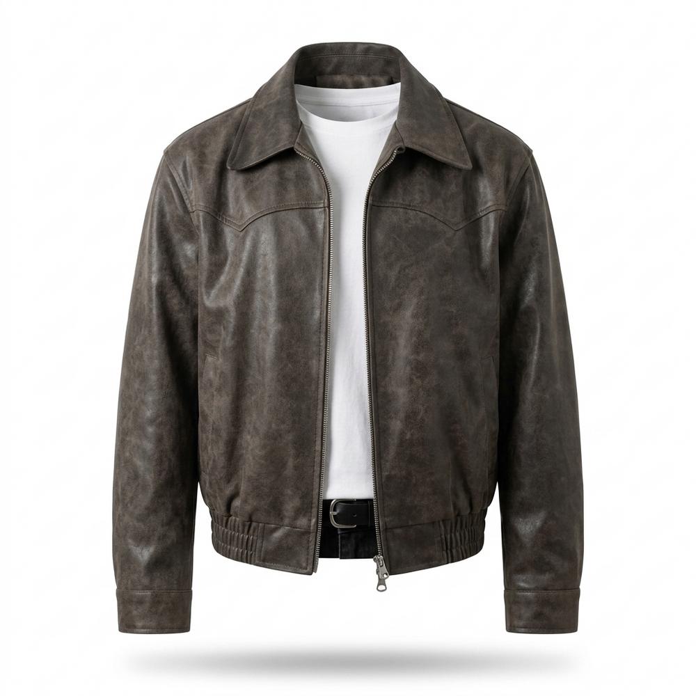 Gentleman Code - Zakis | Velours Reißverschluss Wildleder-Jacke Herren