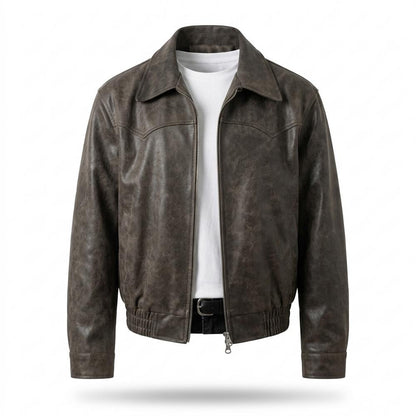 Gentleman Code - Zakis | Velours Reißverschluss Wildleder-Jacke Herren