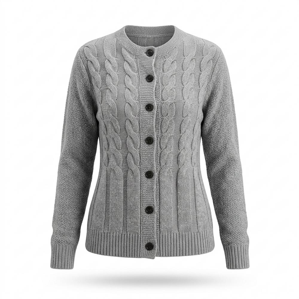 Gentleman Code - Milol | Taillierter Gestrickter Cardigan Damen