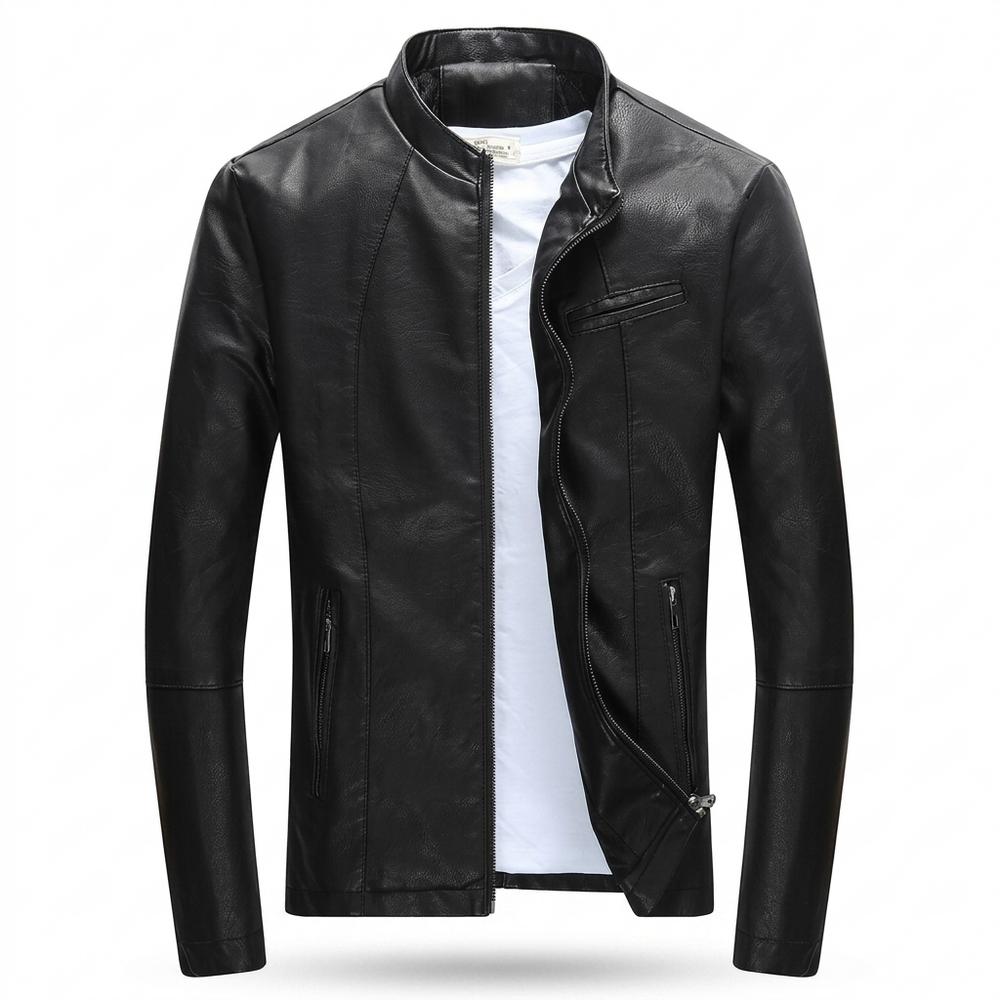 Gentleman Code - Risil | Langärmelig Tailliert Lederjacke Herren