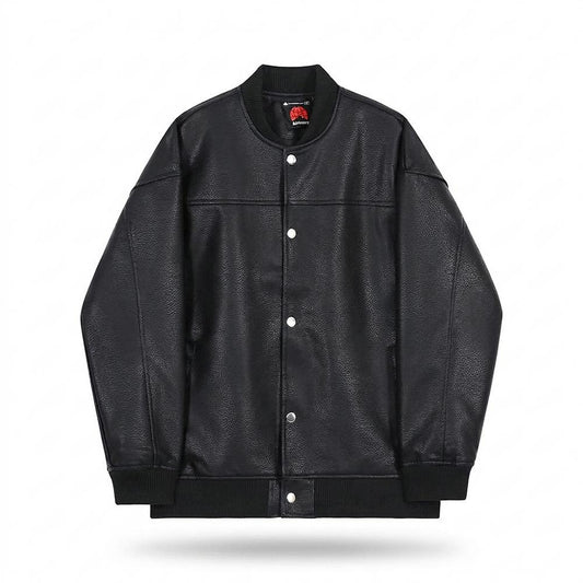 Gentleman Code - Donit | Geknöpft Gerippt Lederjacke Unisex