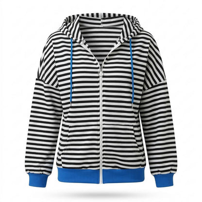 Gentleman Code - Cages | Gestreifter Langärmliger Hoodie Damen