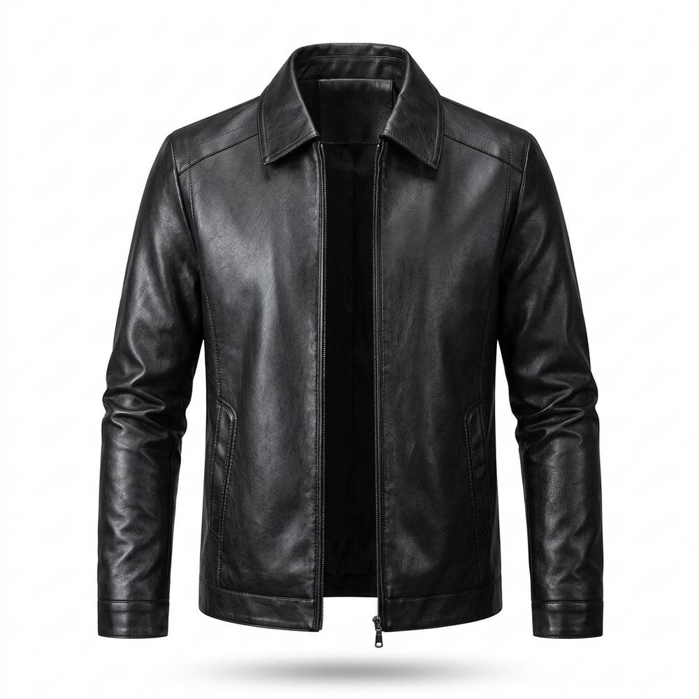 Gentleman Code - Sozed | Gekragte Glatte Lederjacke Herren