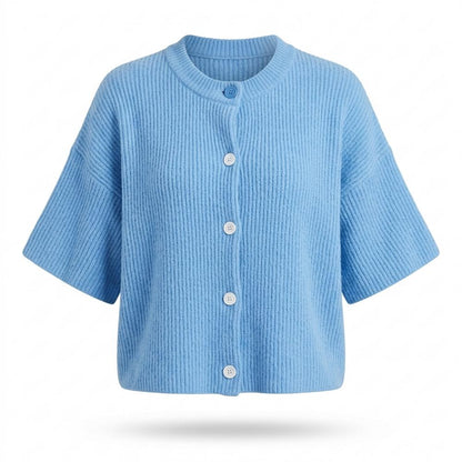 Gentleman Code - Zomir | Kurzärmliger Gerippter Cardigan Damen