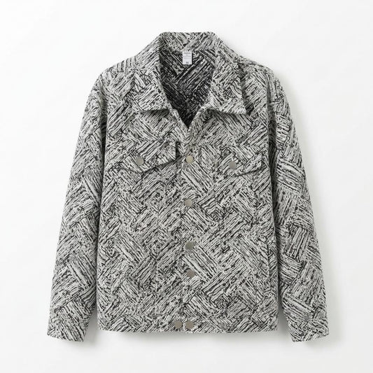 Gentleman Code - Yikak | Gemusterte Gerade Geschnittene Jacke Unisex