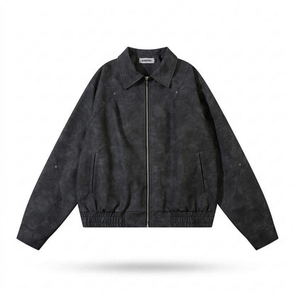 Gentleman Code - Dalan | Velourartig Hochschließend Wildleder-Jacke Unisex