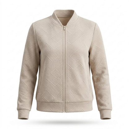 Gentleman Code - Yusad | Strukturiert Reißverschluss Jacke Damen