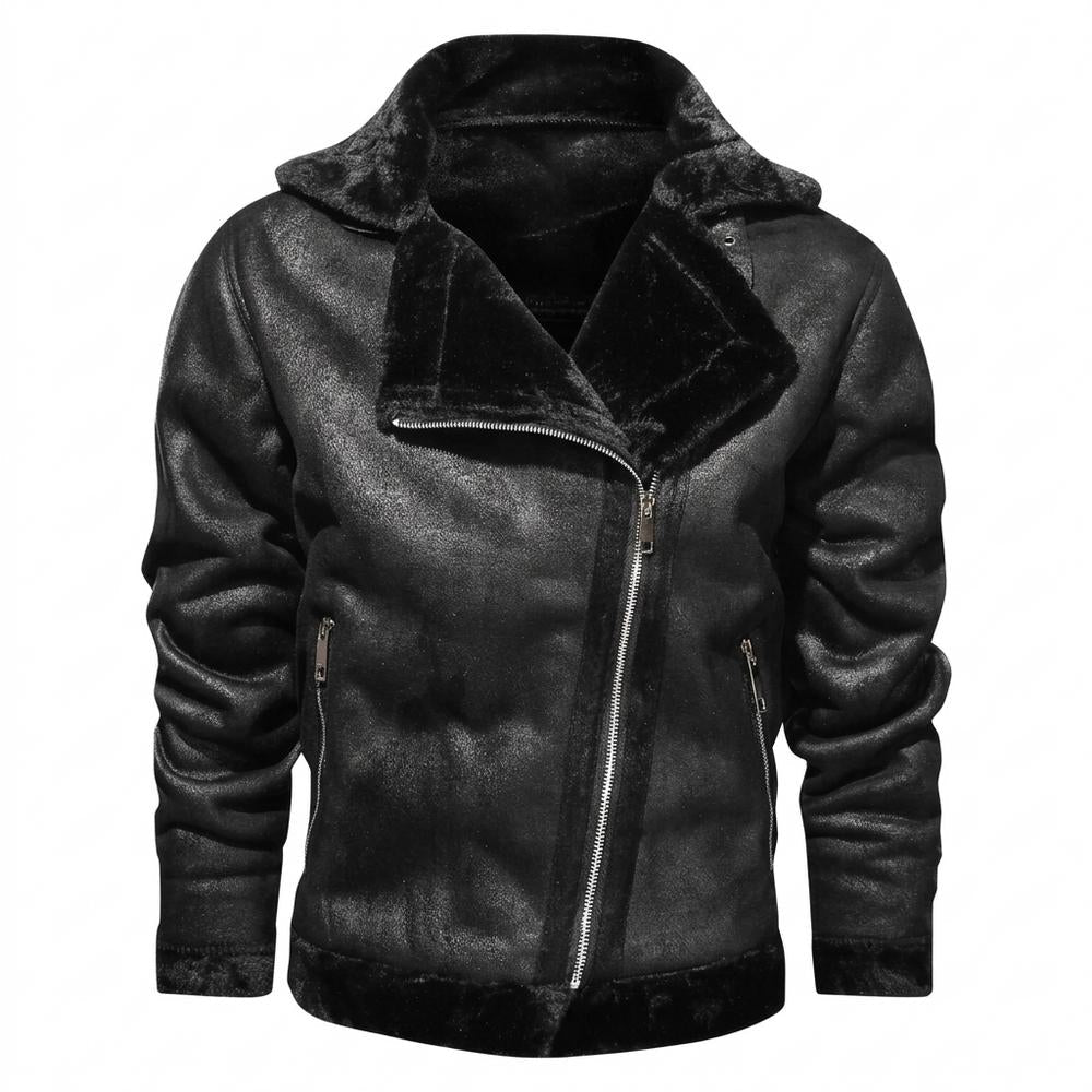 Gentleman Code - Nibuv | Gefüttert Asymmetrisch Wildleder-Jacke Herren