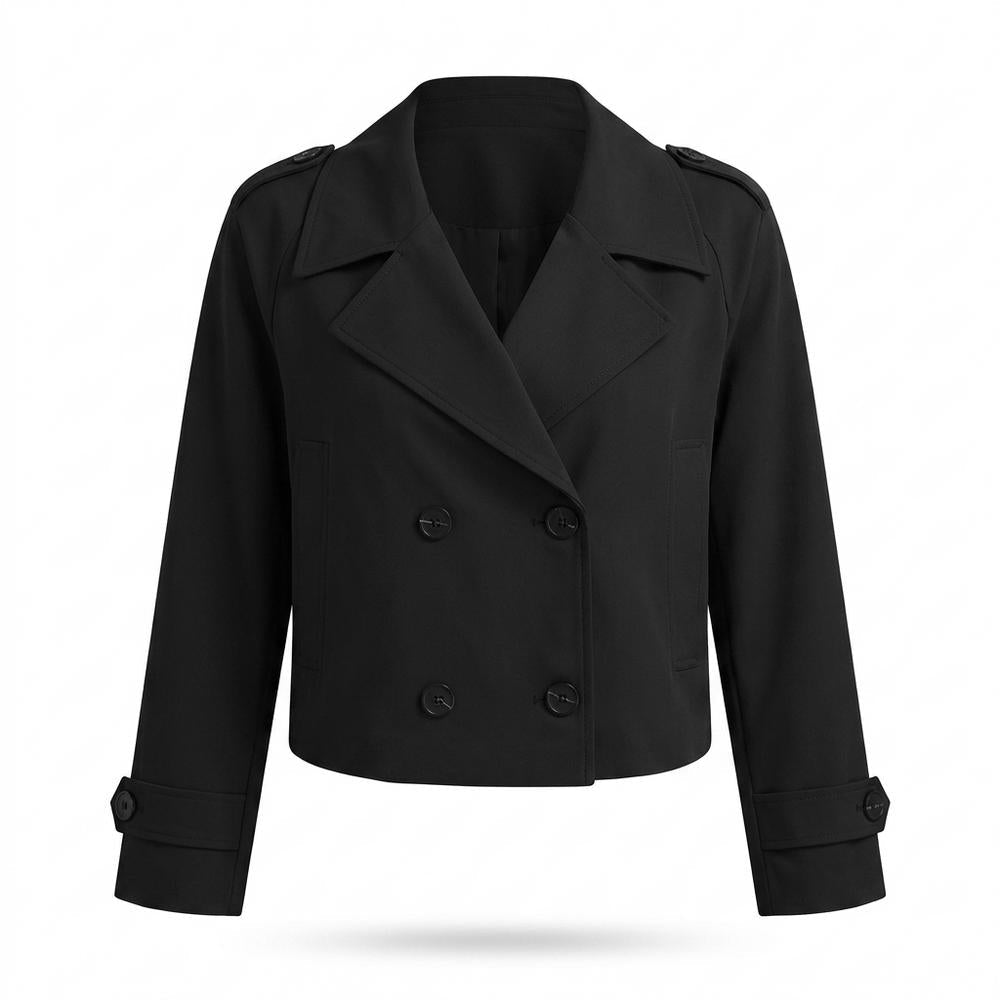 Gentleman Code - Remot | Doppelreihige Kurzgeschnittene Jacke Damen