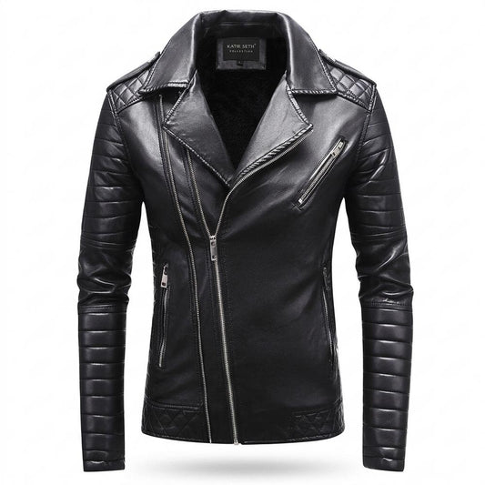 Gentleman Code - Risin | Gesteppt Gefüttert Lederjacke Herren