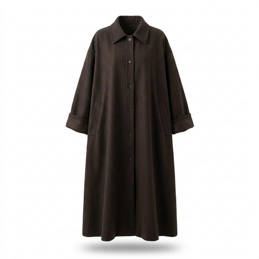 Gentleman Code - Nibev | Langer Weit Geschnittener Mantel Damen