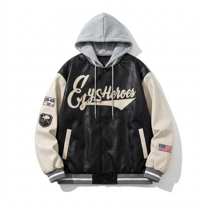 Gentleman Code - Eebel | Geknöpfte Bestickte Lederjacke Unisex