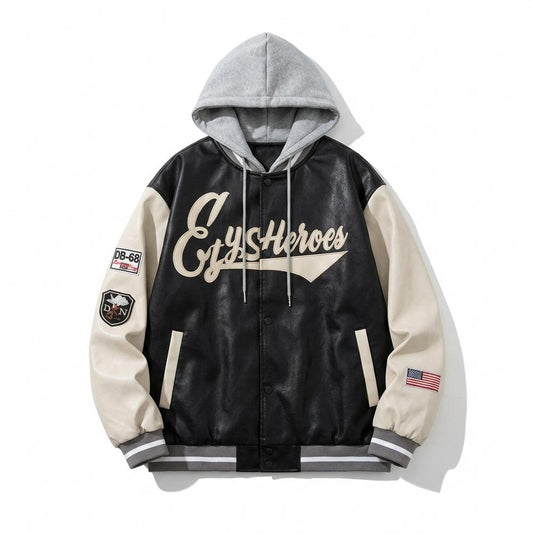 Gentleman Code - Eebel | Geknöpfte Bestickte Lederjacke Unisex