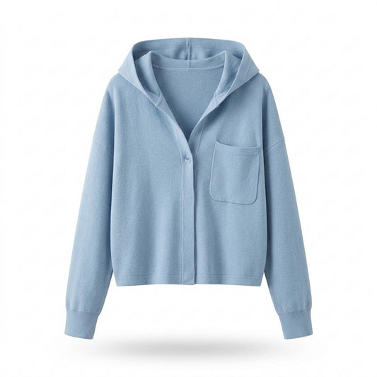 Gentleman Code - Rozod | Geknöpfte Kapuzen Jacke Damen
