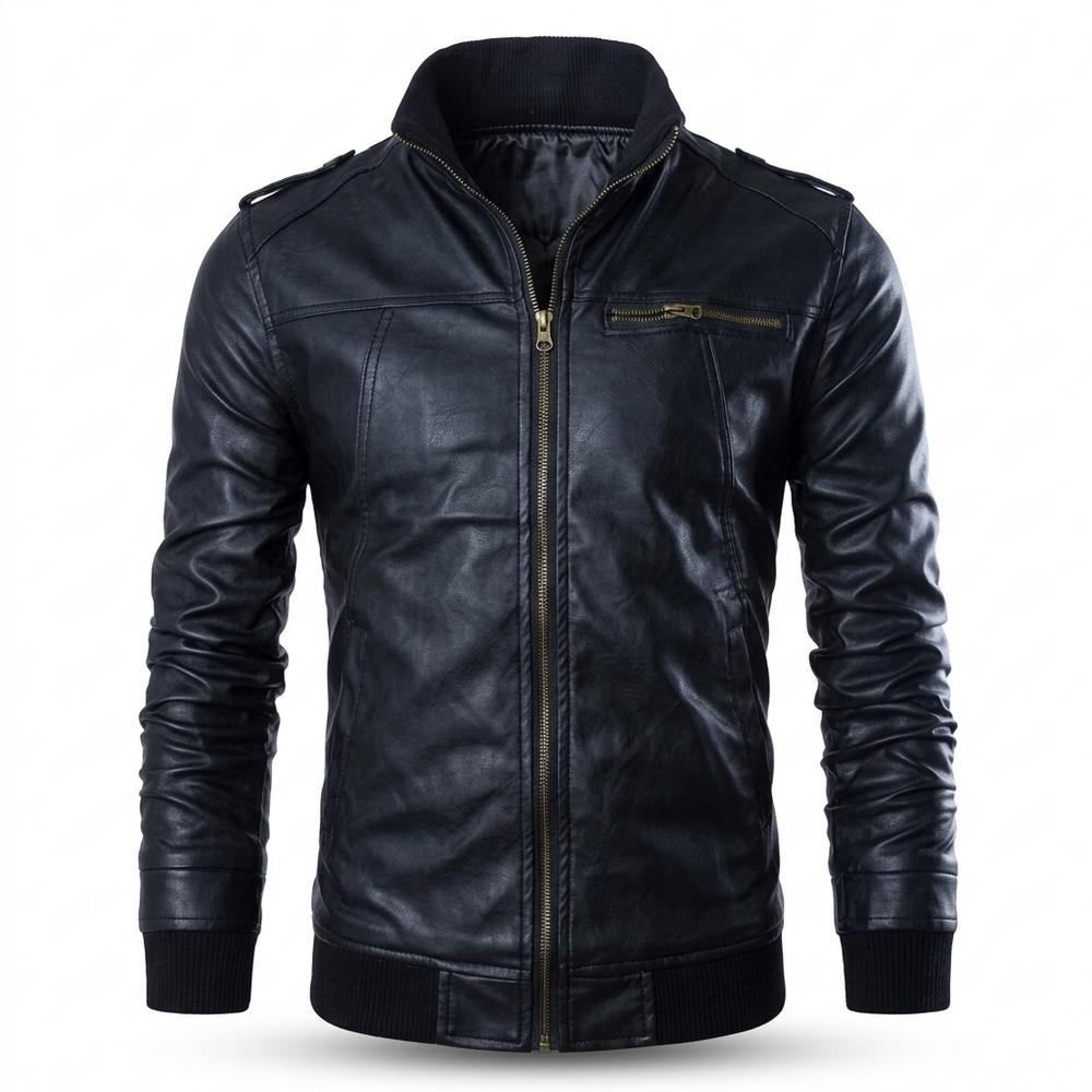 Gentleman Code - Remen | Gefüttert Tailliert Lederjacke Herren