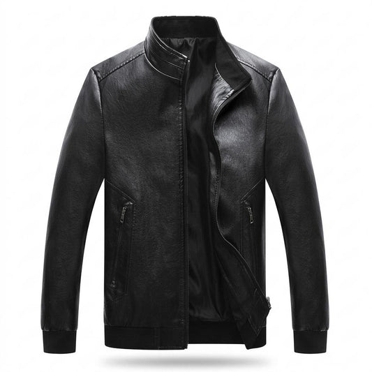 Gentleman Code - Zosul | Reißverschluss Stehkragen Lederjacke Herren