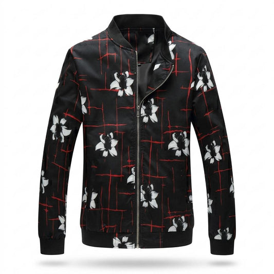Gentleman Code - Vuhun | Gemusterte Reißverschluss Jacke Herren