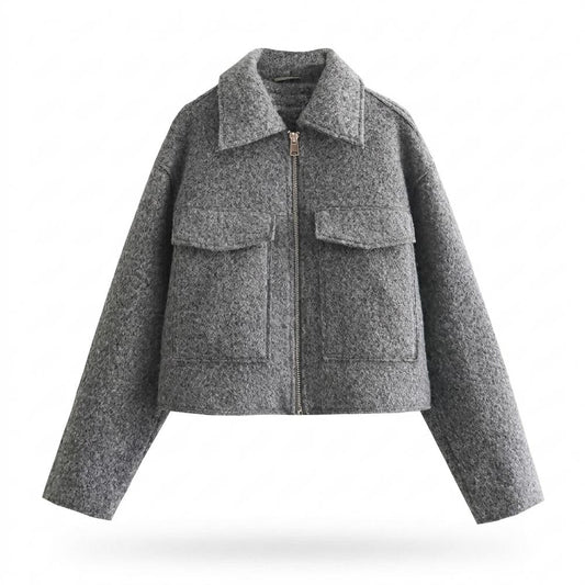Gentleman Code - Nizis | Strukturiert Kurzgeschnitten Jacke Damen