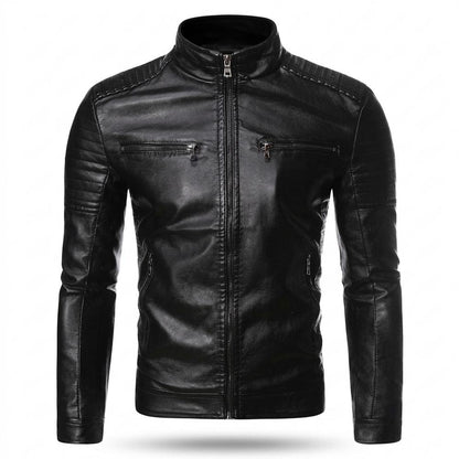 Gentleman Code - Casir | Gesteppt Tailliert Lederjacke Herren