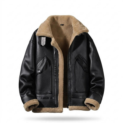 Gentleman Code - Luvin | Warmgefütterte Glatte Lederjacke Herren