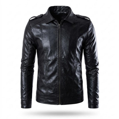Gentleman Code - Daram | Tailliert Gefüttert Lederjacke Herren