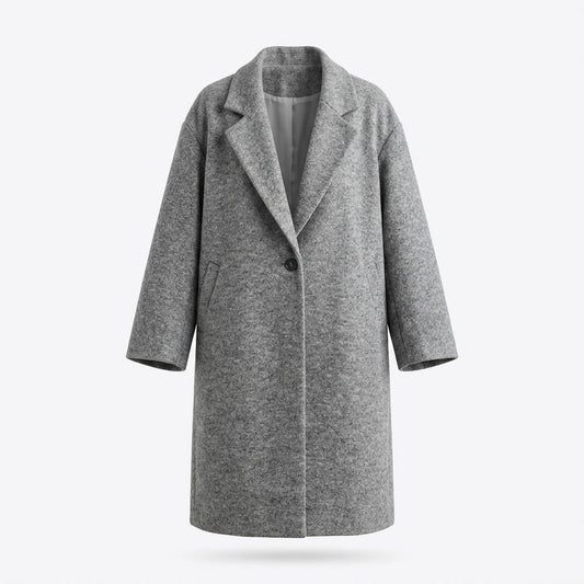 Gentleman Code - Eirik | Meliert Langgeschnitten Mantel Damen